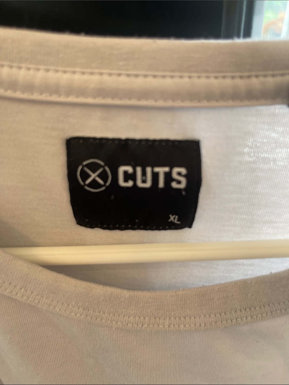 Cuts Clothing Short-Sleeve Crew T-Shirt in Light Beige - Picture 3 of 3
